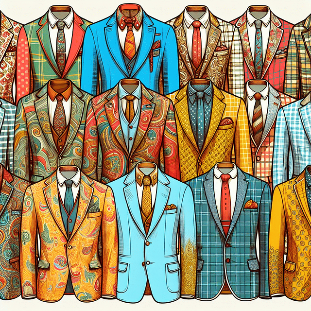 colorful travel blazers in a variety of patterns