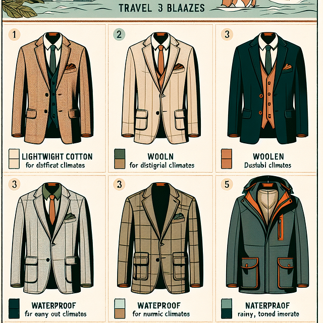 travel blazer materials for different climates