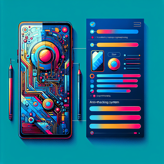 a luxury smartphone with anti-theft tracking on screen