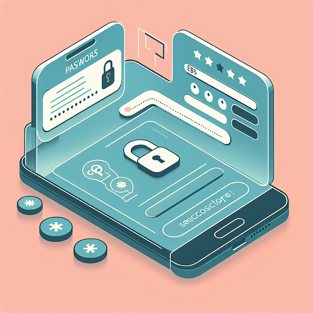 an elegant digital password vault on a smartphone screen