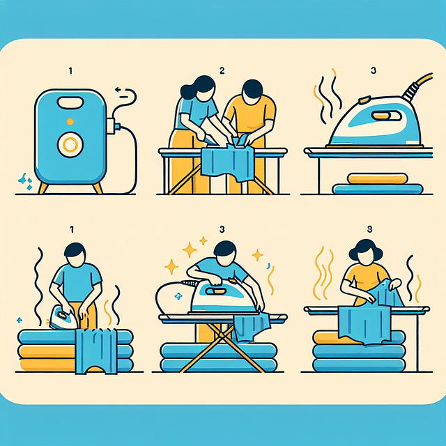 testing a travel steamer on fabric