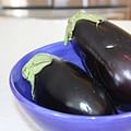 fresh eggplants