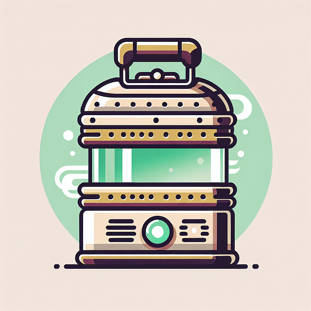 travel steamer with a green light on