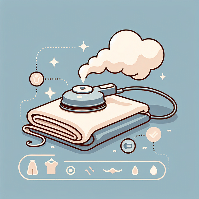 steamer hovering above a delicate silk garment