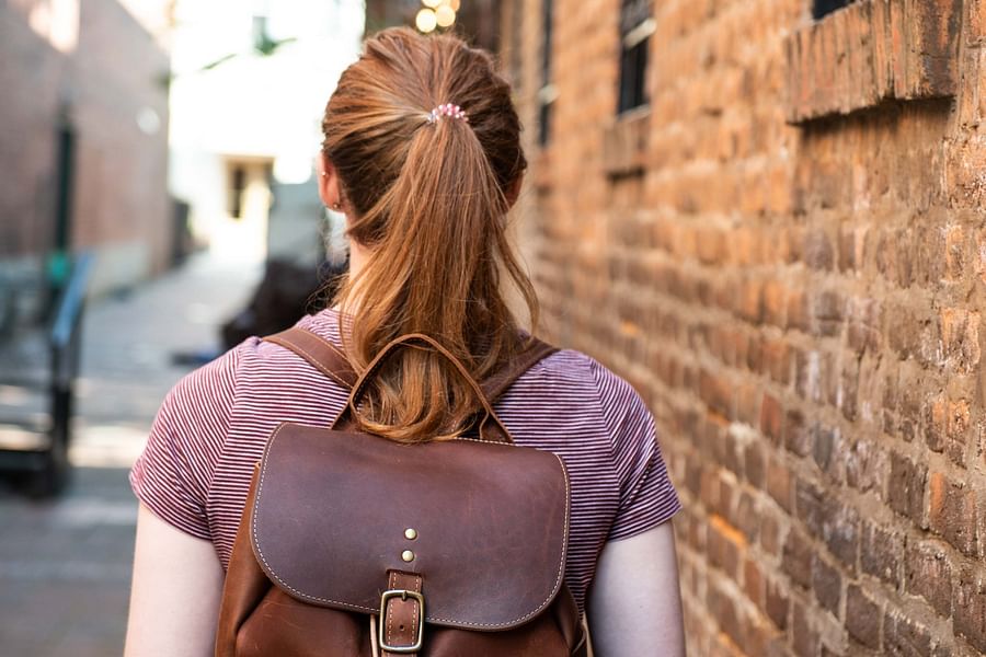 women's leather backpack