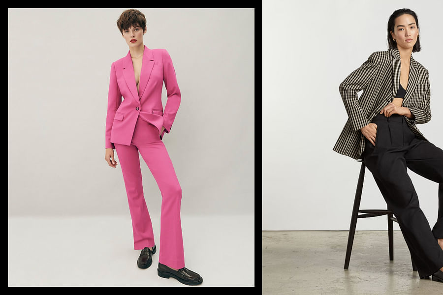 wrinkle resistant women's travel blazer